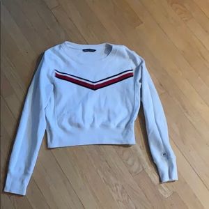 Striped Cropped Crew Neck